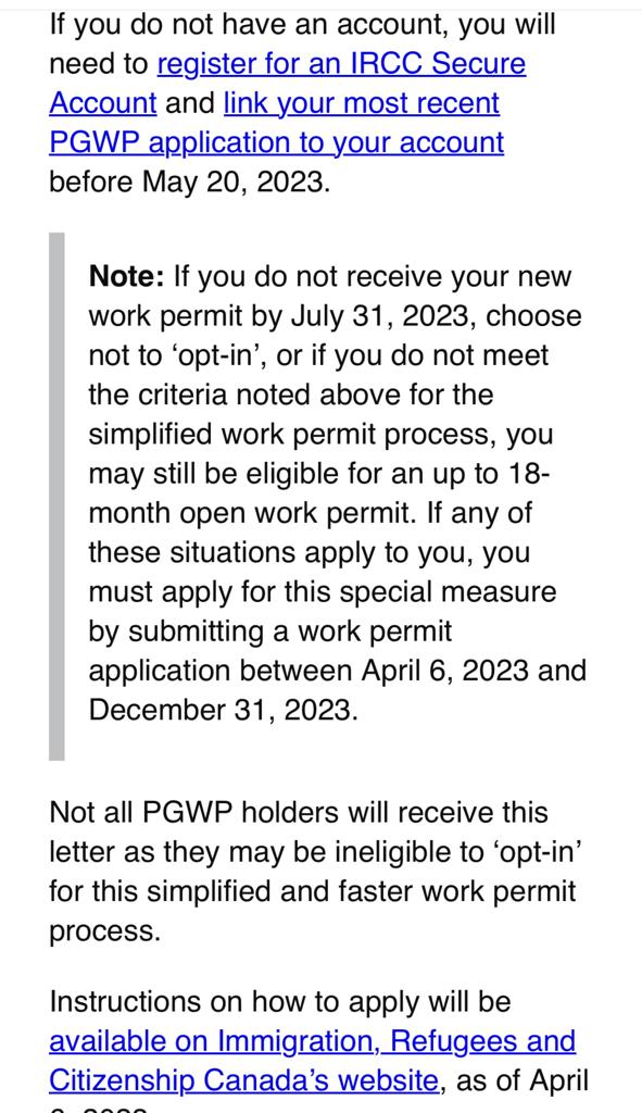 PGWP Extension IRCC Inviting Selected PGWP Holders To Partake In A